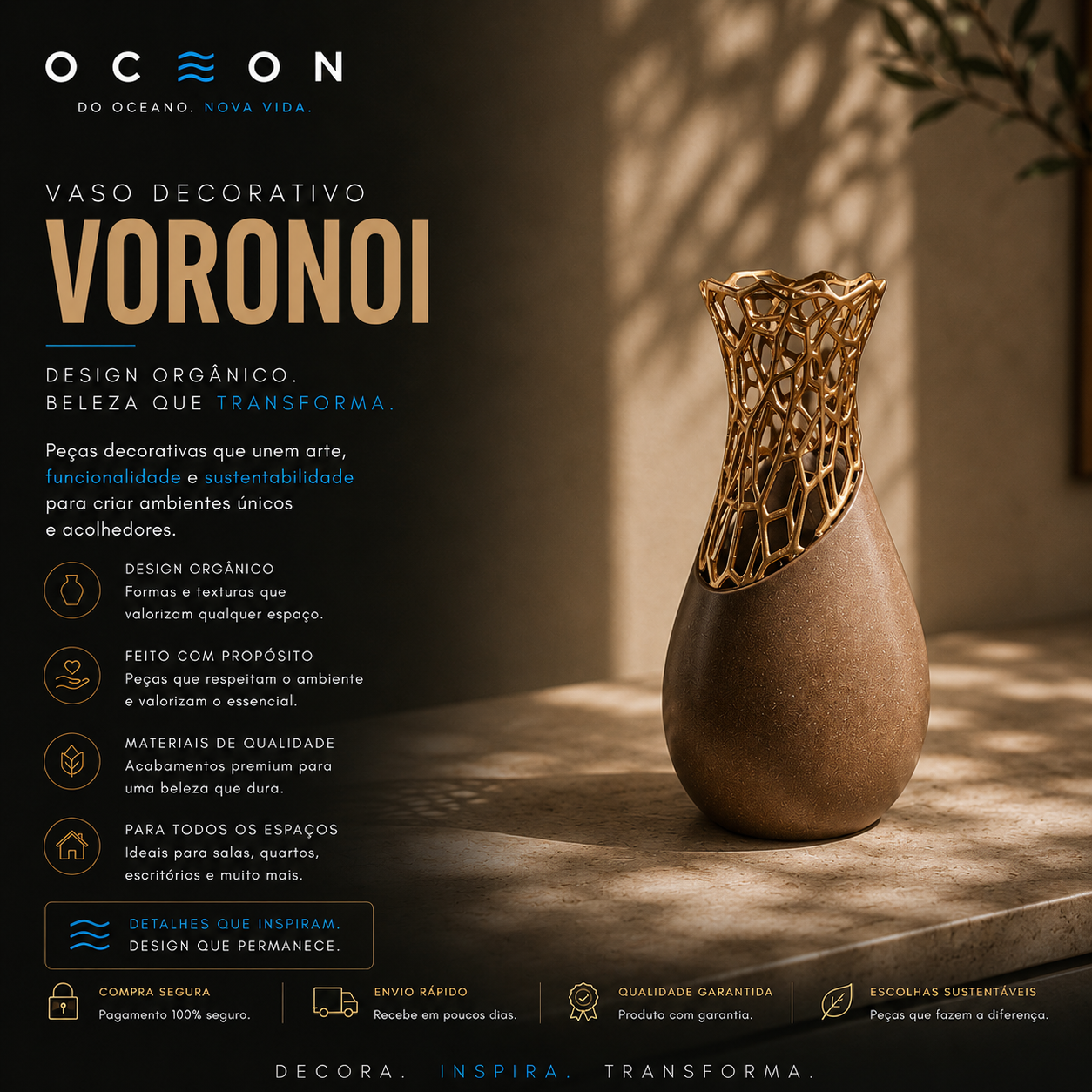 Vaso Decorativo Voronoi