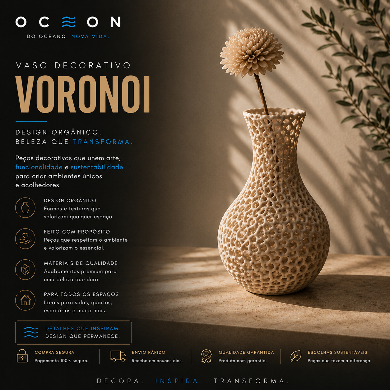 Vaso Decorativo Voronoi