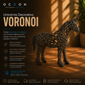Unicórnio Decorativo Voronoi