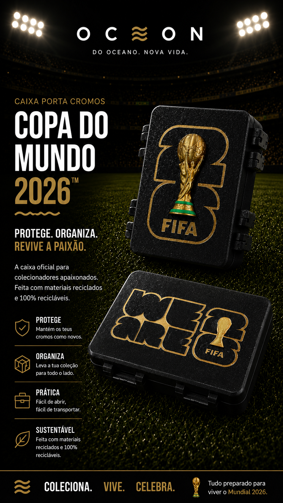 Caixa porta cromos FIFA Copa do Mundo 2026