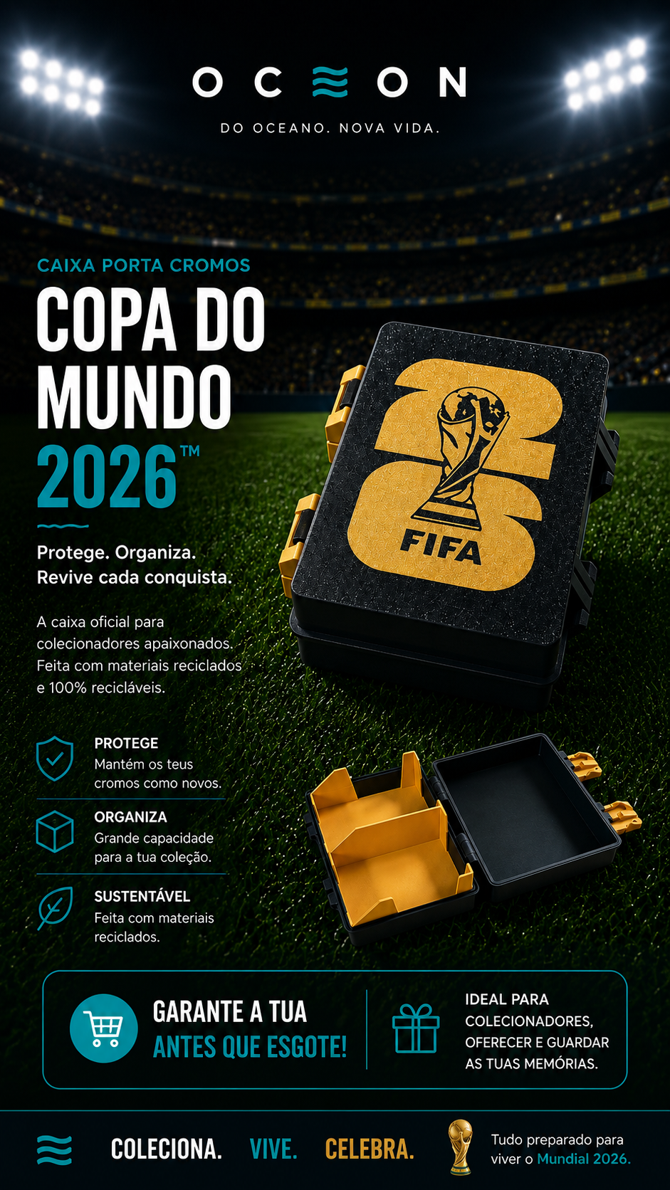 Caixa porta cromos FIFA Copa do Mundo 2026