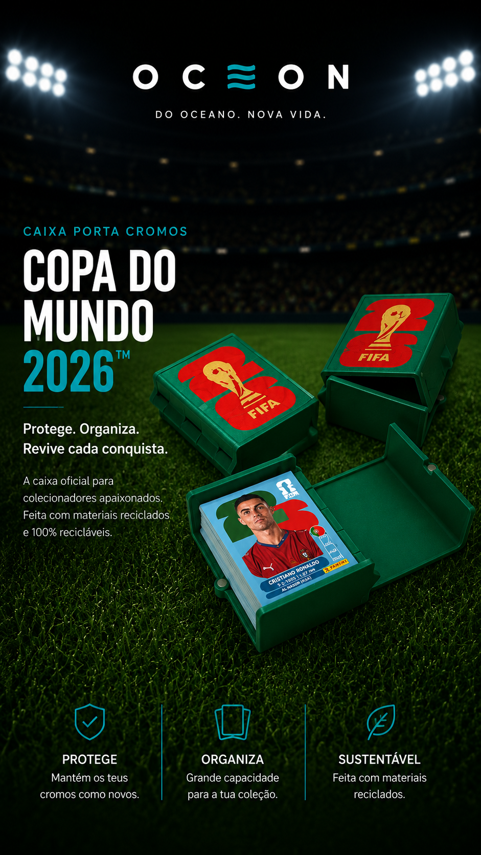 Caixa porta cromos FIFA Copa do Mundo 2026