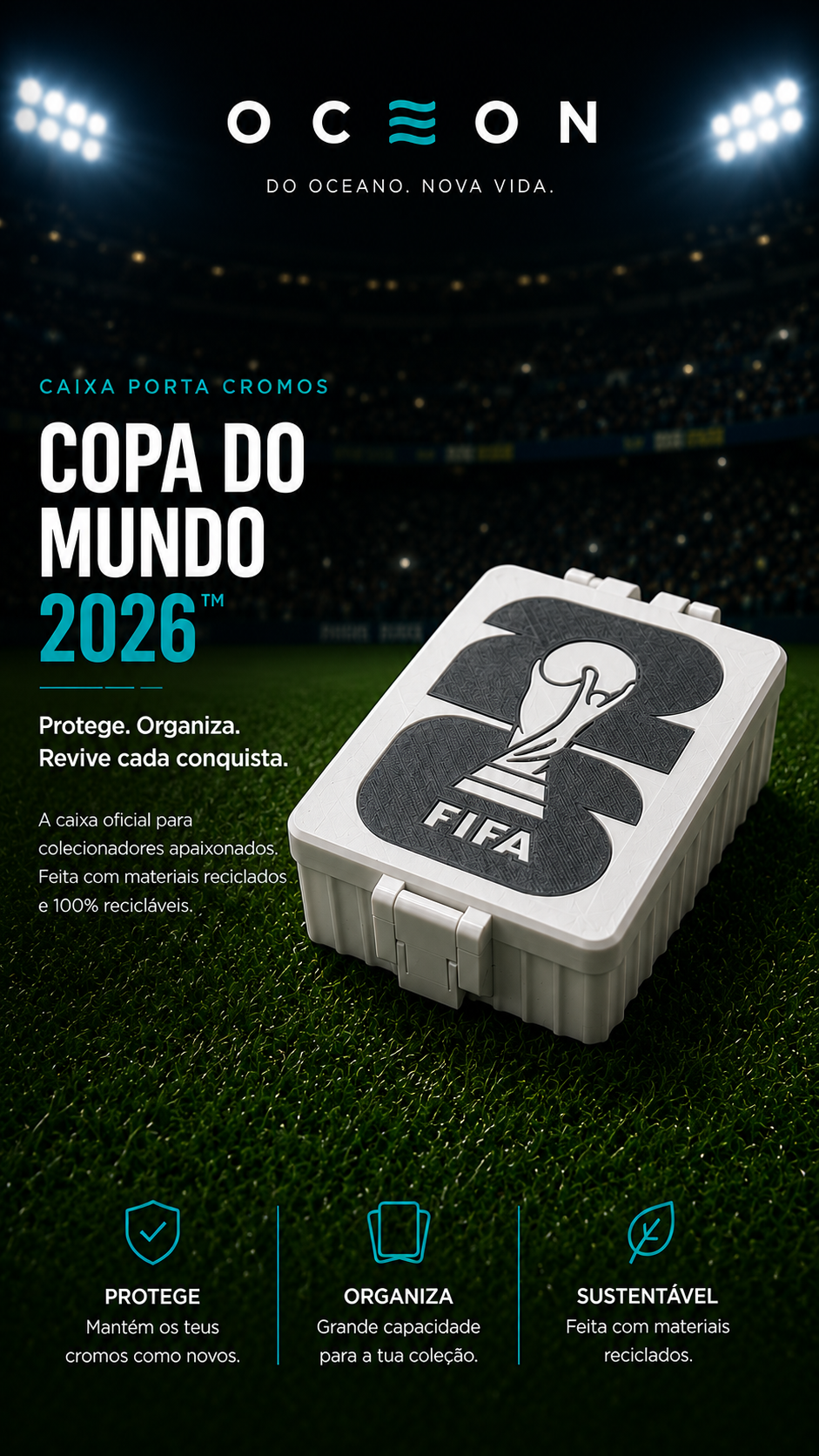 Caixa porta cromos FIFA Copa do Mundo 2026