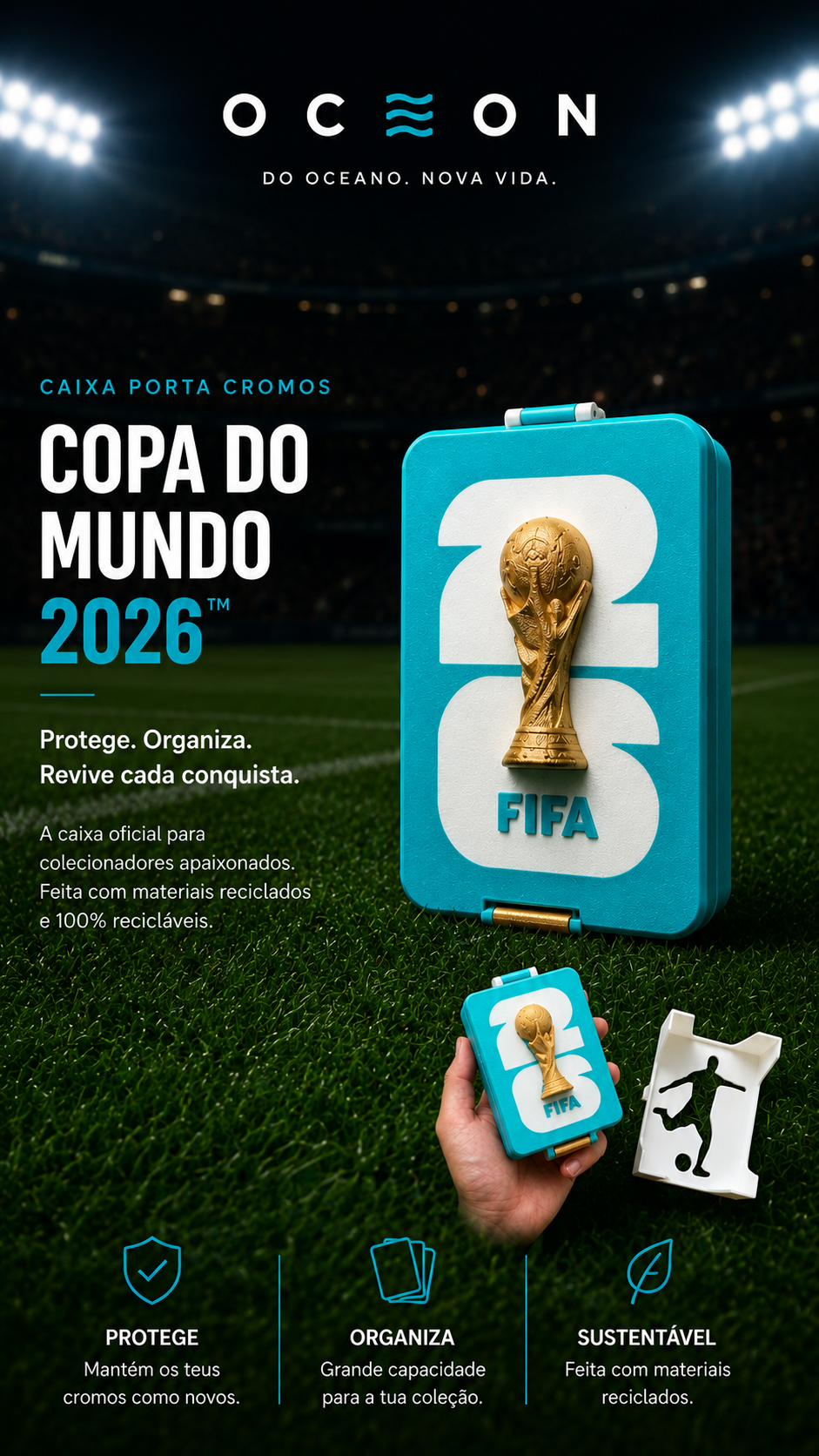 Caixa porta cromos FIFA Copa do Mundo 2026
