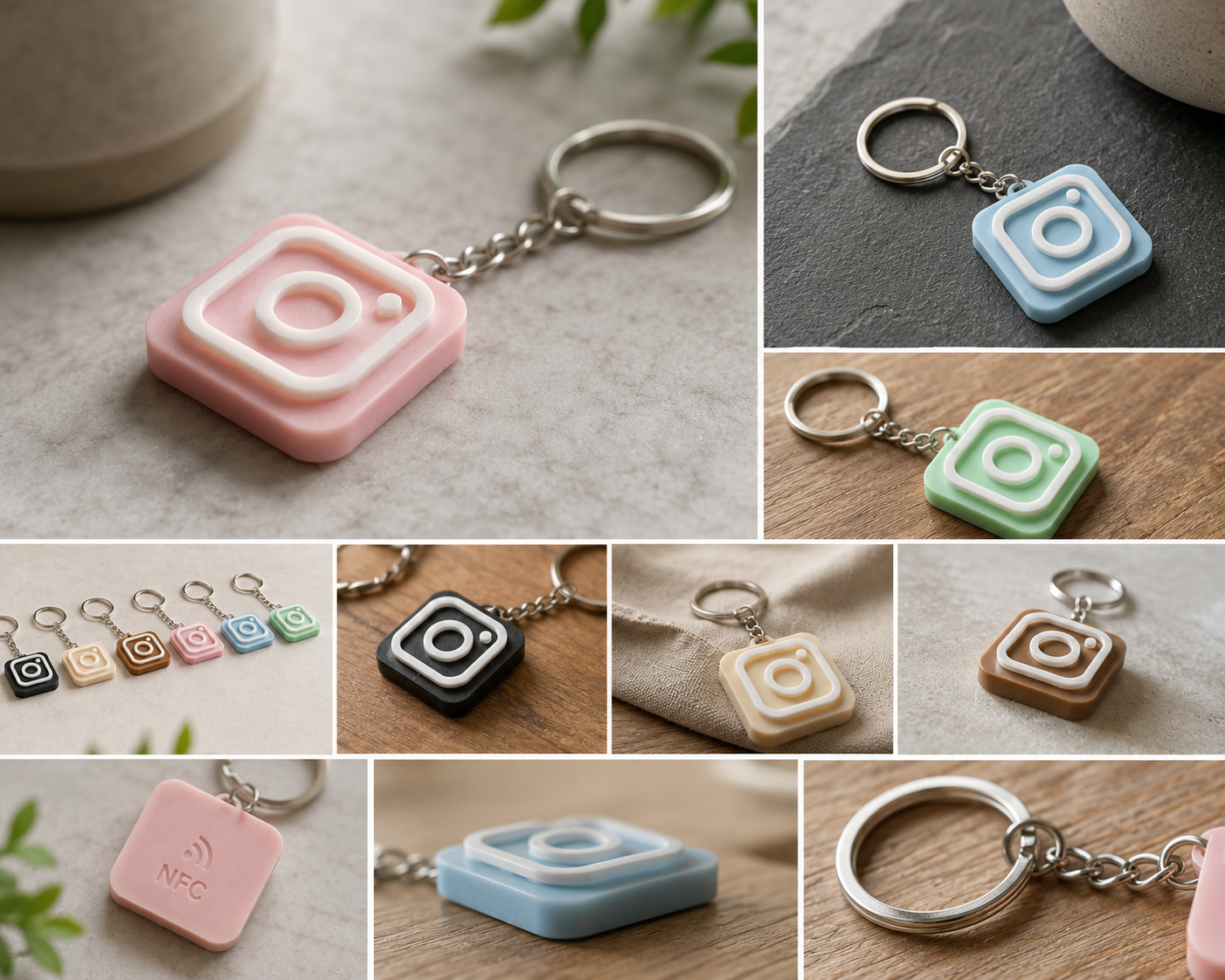 Porta-chaves personalizado com NFC