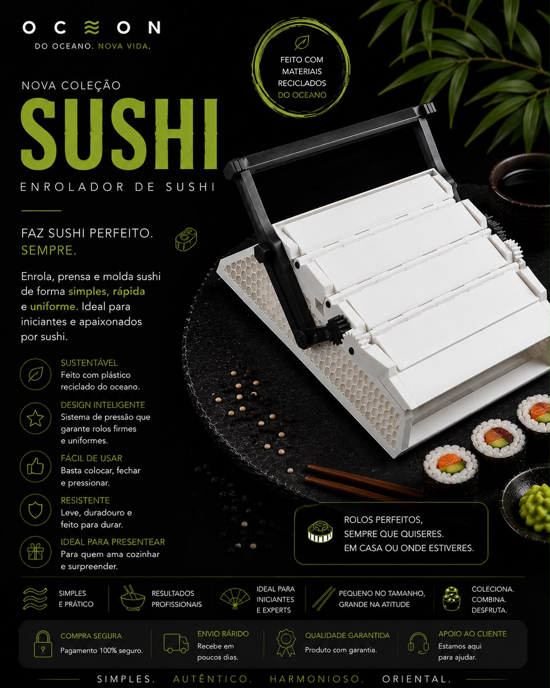 Enrolador de Sushi Profissional