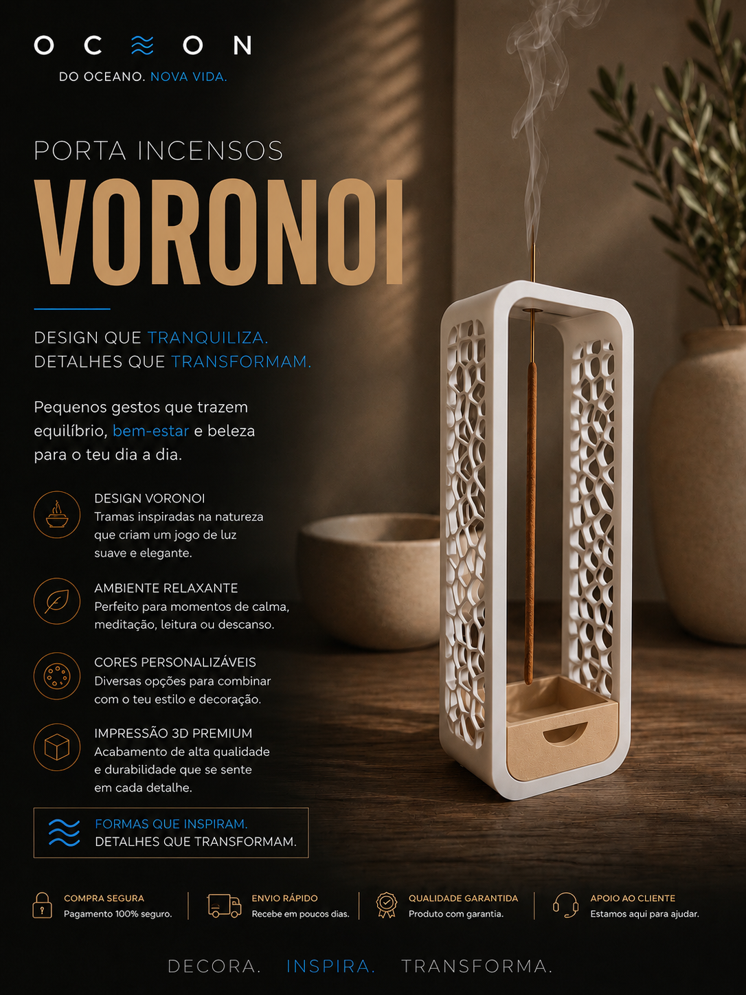 Porta incensos Voronoi