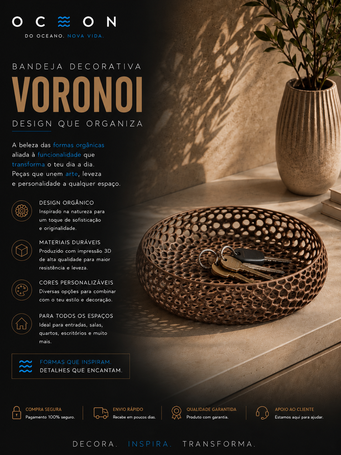 Bandeja Decorativa Voronoi