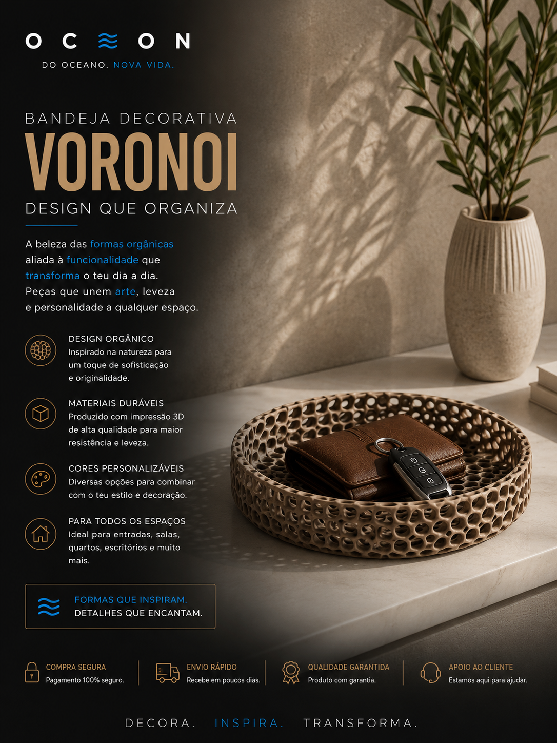 Bandeja Decorativa Voronoi